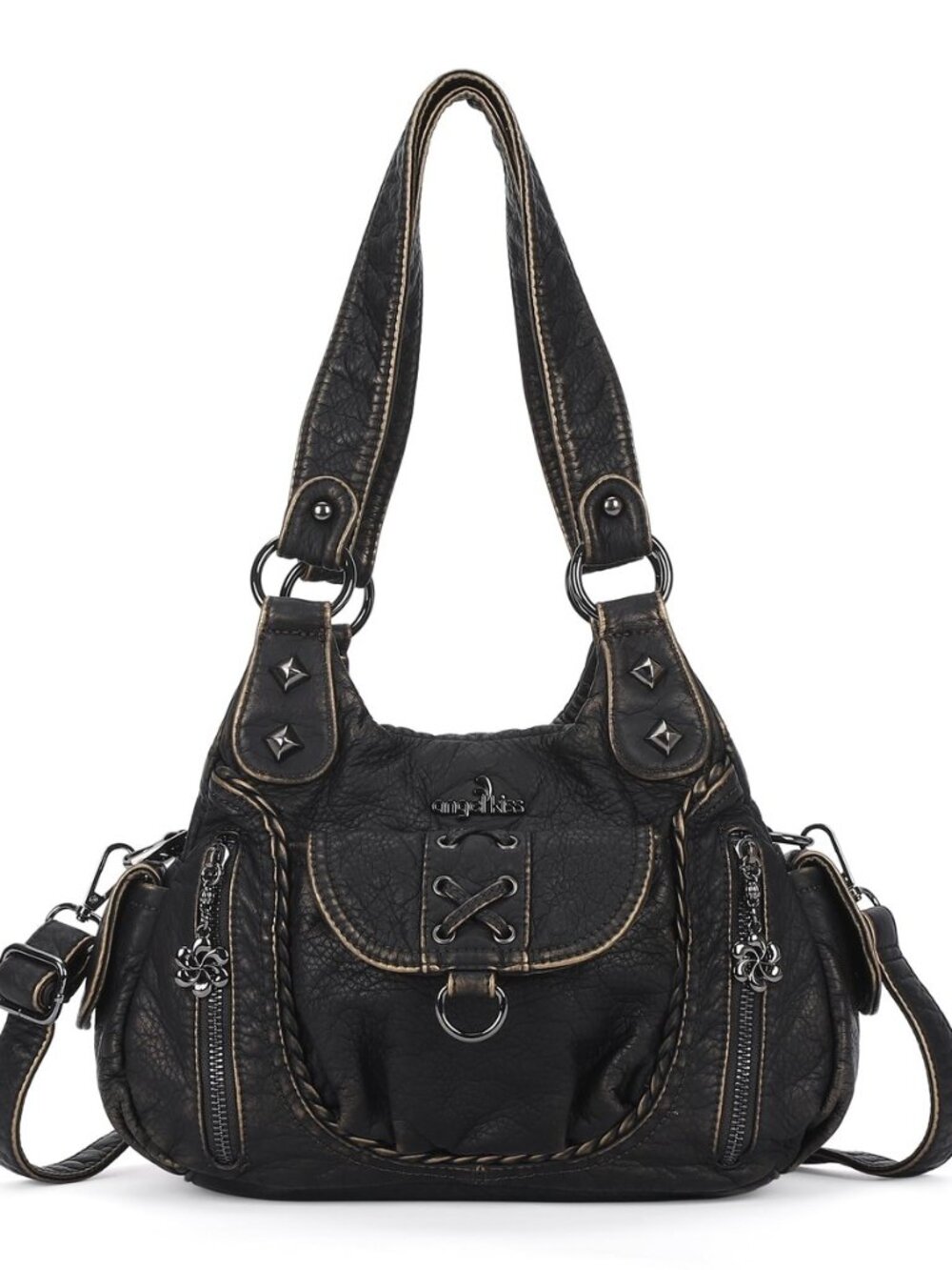 Small Purses for Women Hobo Shoulder Bags Y2K Vegan Leather Multi-Pocket